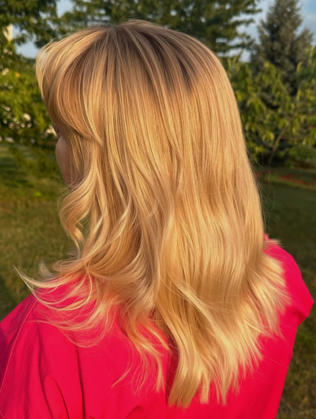Золотистий блонд і м’які хвилі, робота з профілю ola.hairstyle_